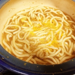 鍋の〆に！生姜たまうどん